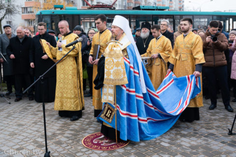 Ректор семинарии посетил церемонию открытия памятника святому благоверному князю Александру Невскому в Минске