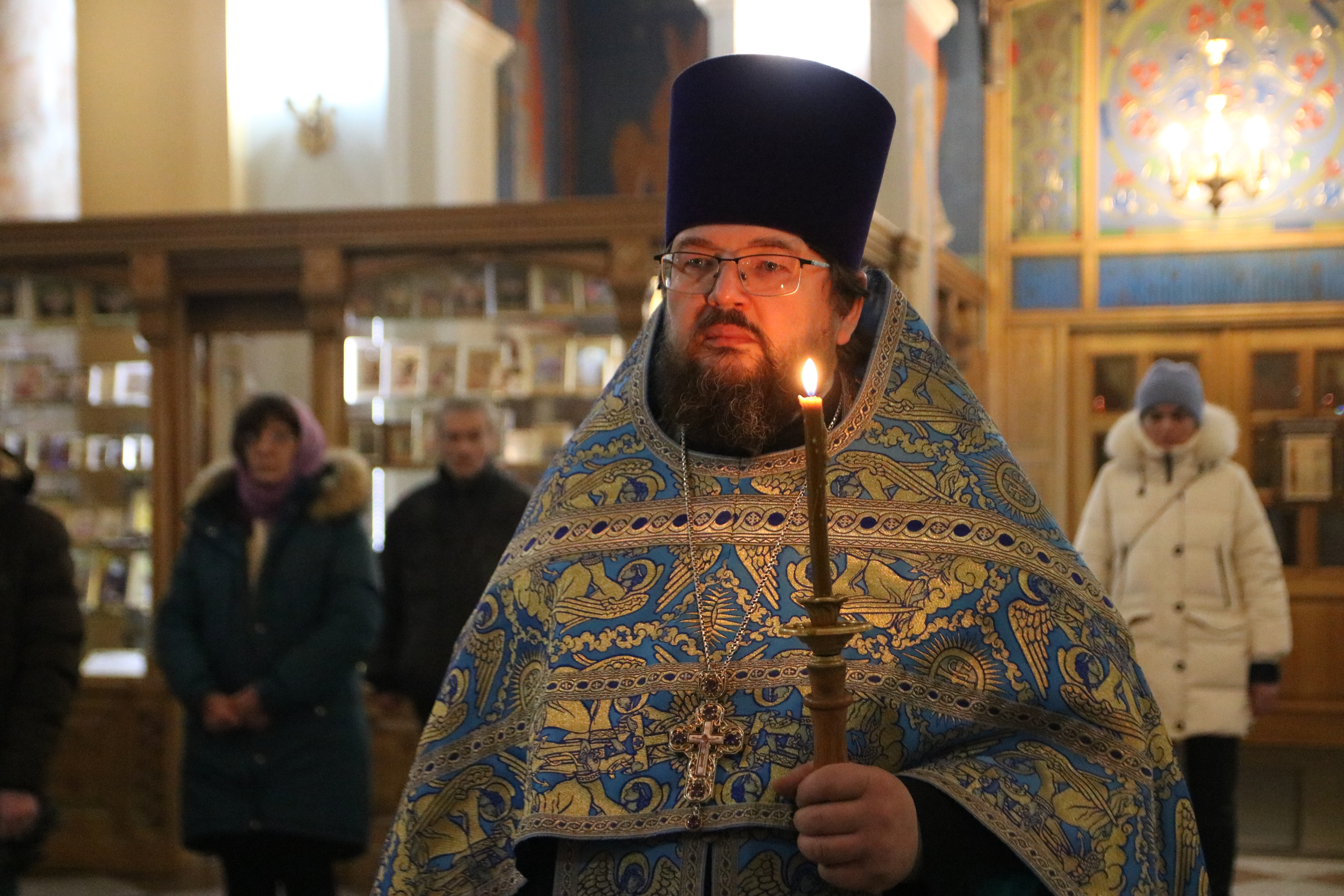 В канун 37-ей Недели по Пятидесятнице первый проректор совершил Всенощное бдение в храме Воскресения Христова города Витебска