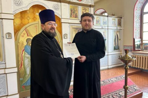16 октября в храме равноапостольных Кирилла и Мефодия, было торжественно объявленно о назначении Кудаша Дениса Сергеевича, старшего преподавателя Витебской духовной семинарии, на должность секретаря Ученого Совета Витебской духовной семинарии.